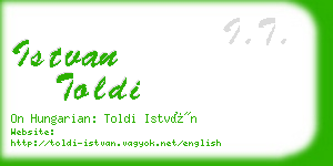 istvan toldi business card